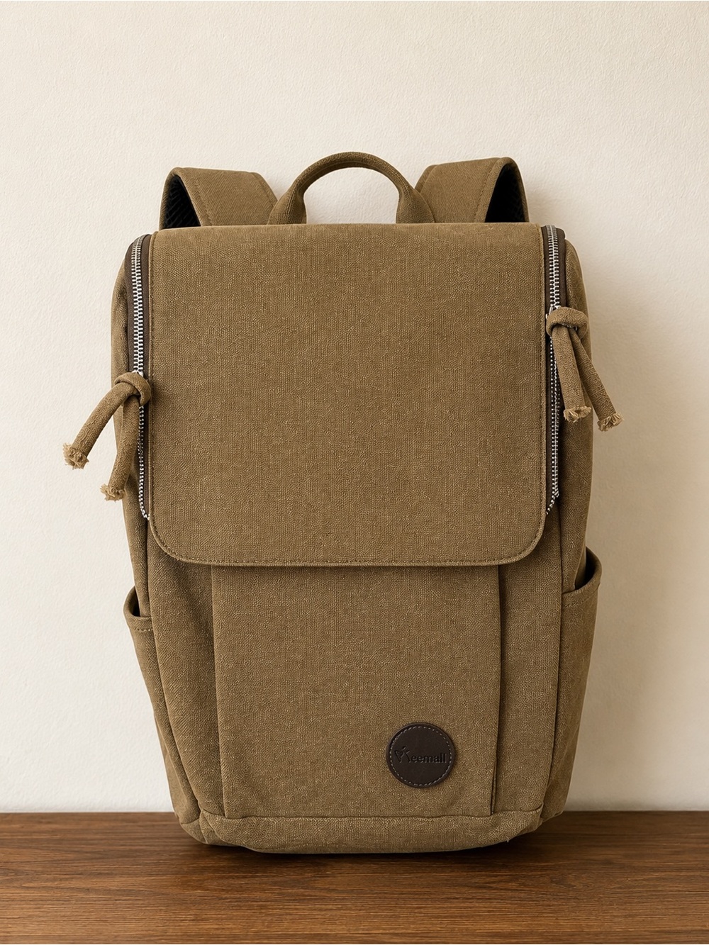 Olive Green Canvas Men's Backpack